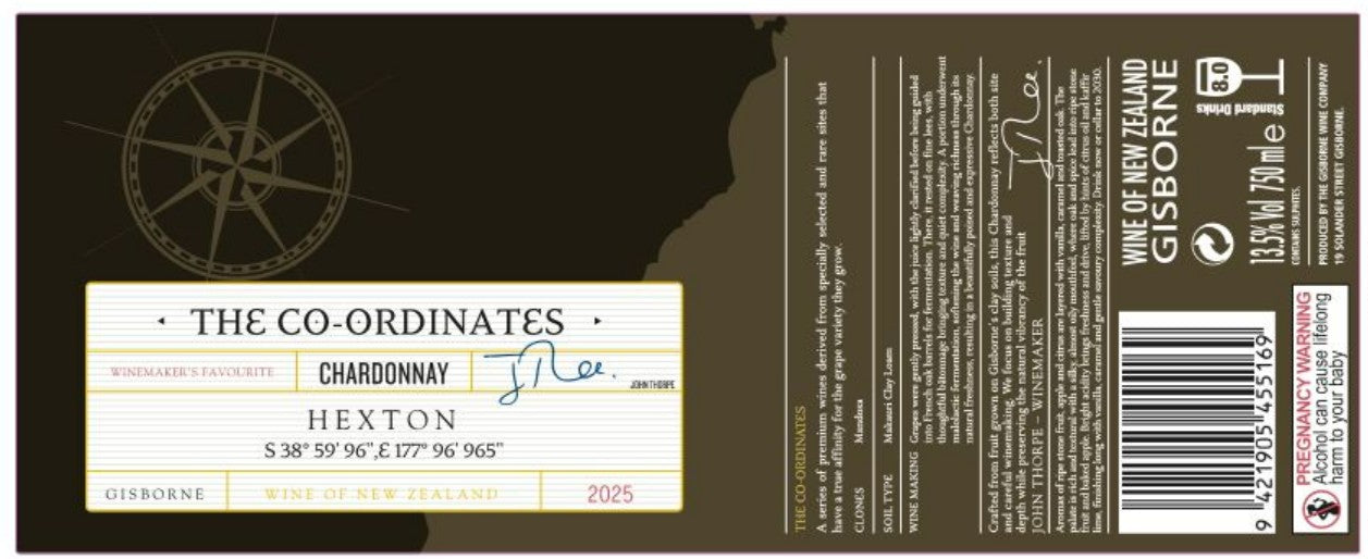 2025 THE CO-ORDINATES CHARDONNAY - CASE OF SIX